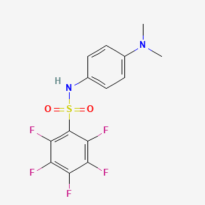 molecular formula C14H11F5N2O2S B1244699 (4-N,N'-Dimethylanilino)-pentafluorosulfonamide 