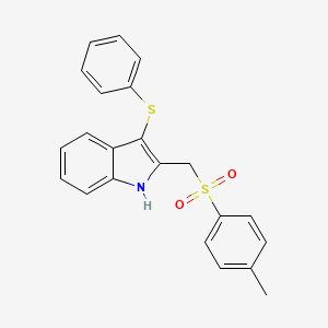 2-{[(4-methylphenyl)sulfonyl]methyl}-3-(phenylsulfanyl)-1H-indole