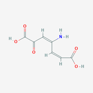 molecular formula C7H7NO5 B1244708 (2Z,4E)-4-амино-6-оксогепта-2,4-диендиовая кислота 
