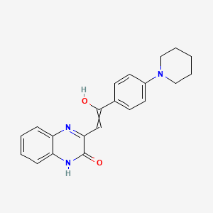 3-{2-hydroxy-2-[4-(piperidin-1-yl)phenyl]ethenyl}-1H-quinoxalin-2-one