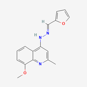 N-[(E)-furan-2-ylmethylideneamino]-8-methoxy-2-methylquinolin-4-amine