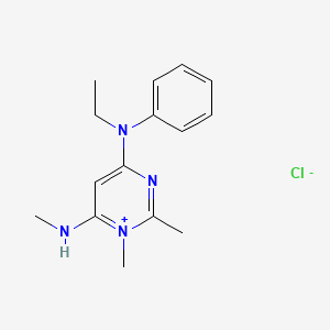molecular formula C15H21ClN4 B1244725 4-Ethylphenylamino-1,2-dimethyl-6-methylaminopyrimidinium chloride 