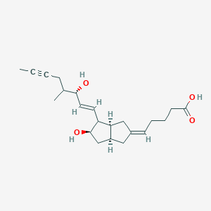 molecular formula C22H32O4 B1244744 (5Z)-5-[(3aS,5R,6aS)-5-羟基-4-[(E,3S)-3-羟基-4-甲基辛-1-烯-6-炔基]-3,3a,4,5,6,6a-六氢-1H-戊环-2-亚烷基]戊酸 