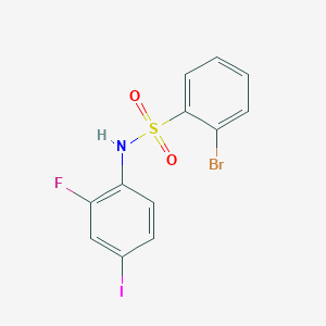 2-bromo-N-(2-fluoro-4-iodophenyl)benzenesulfonamide