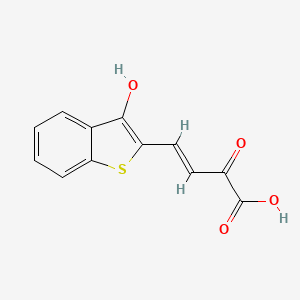 molecular formula C12H8O4S B1244748 trans-4-(3-Hydroxy-1-benzothiophen-2-yl)-2-oxobut-3-enoic acid 