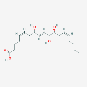 molecular formula C20H34O5 B1244751 (5Z,9E,12S,14Z)-8,11,12-三羟基二十碳-5,9,14-三烯酸 