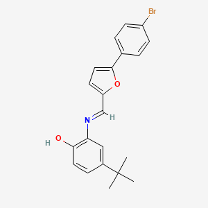 2-({(E)-[5-(4-bromophenyl)furan-2-yl]methylidene}amino)-4-tert-butylphenol