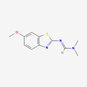 molecular formula C11H13N3OS B1244754 N'-(6-Methoxy-1,3-benzothiazol-2-yl)-N,N-dimethylimidoformamide 