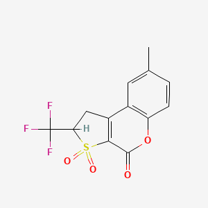 1,2-Dihydro-8-methyl-2-trifluoromethyl-4H-thieno-[2,3-C]-chromene-3,3,4-trione