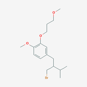 4-[2-(Bromomethyl)-3-methylbutyl]-1-methoxy-2-(3-methoxypropoxy)benzene