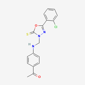 1-[4-({[5-(2-chlorophenyl)-2-thioxo-1,3,4-oxadiazol-3(2H)-yl]methyl}amino)phenyl]ethanone