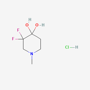 3,3-Difluoro-1-methylpiperidine-4,4-diol hydrochloride