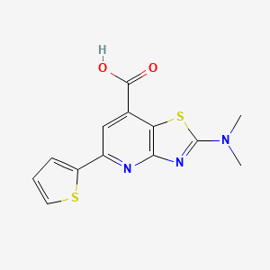 2-Dimethylamino-5-(2-thienyll)thiazolo-[4,5-b]-pyridine-7-carboxylic acid