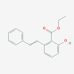 ethyl 2-hydroxy-6-[(1E)-2-phenylethenyl]benzoate