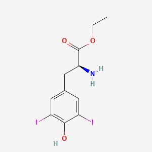 molecular formula C11H13I2NO3 B12447815 ethyl (2S)-2-amino-3-(4-hydroxy-3,5-diiodophenyl)propanoate 