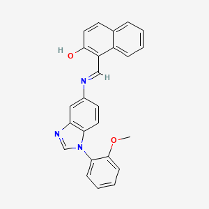 1-[(E)-{[1-(2-methoxyphenyl)-1H-benzimidazol-5-yl]imino}methyl]naphthalen-2-ol