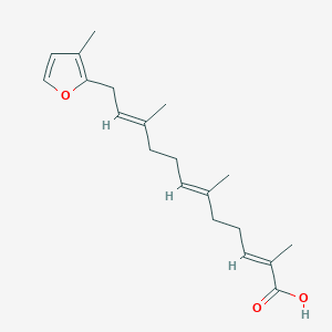 molecular formula C20H28O3 B1244784 saurufuran B 
