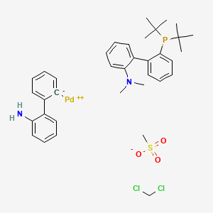 2'-(di-tert-butylphosphanyl)-N,N-dimethyl-[1,1'-biphenyl]-2-amine methylene chloride {2'-amino-[1,1'-biphenyl]-2-yl}palladiumylium mesylate