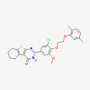 2-{3-chloro-4-[2-(2,5-dimethylphenoxy)ethoxy]-5-methoxyphenyl}-5,6,7,8-tetrahydro[1]benzothieno[2,3-d]pyrimidin-4(3H)-one