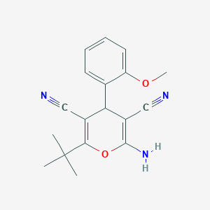 2-amino-6-tert-butyl-4-(2-methoxyphenyl)-4H-pyran-3,5-dicarbonitrile