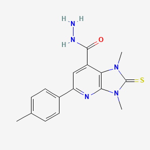 2,3-Dihydro-1,3-dimethyl-2-thioxo-5-p-tolyl-1H-imidazo-[4,5-b]-pyridine-7-carbohydrazide