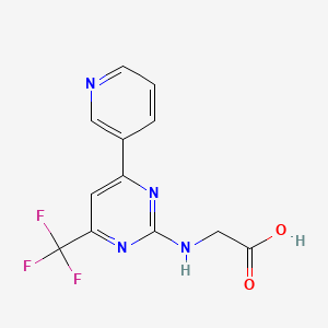 N-[6-(Pyridin-3-yl)-4-(trifluoromethyl)pyrimidin-2-yl]glycine