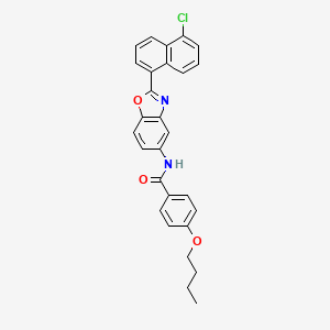 4-butoxy-N-[2-(5-chloronaphthalen-1-yl)-1,3-benzoxazol-5-yl]benzamide