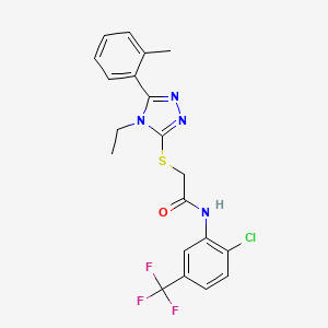 N-[2-chloro-5-(trifluoromethyl)phenyl]-2-{[4-ethyl-5-(2-methylphenyl)-4H-1,2,4-triazol-3-yl]sulfanyl}acetamide