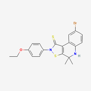 8-bromo-2-(4-ethoxyphenyl)-4,4-dimethyl-5H-[1,2]thiazolo[5,4-c]quinoline-1-thione