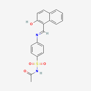 N-[(4-{[(E)-(2-hydroxynaphthalen-1-yl)methylidene]amino}phenyl)sulfonyl]acetamide