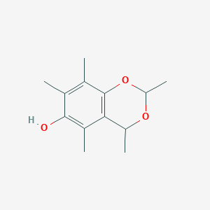 molecular formula C13H18O3 B1244816 2,4,5,7,8-Pentamethyl-4h-1,3-benzodioxin-6-ol 