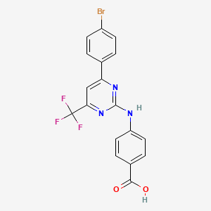 4-[6-(4-Bromophenyl)-4-(trifluoromethyl)pyrimidin-2-yl]aminobenzoic acid