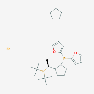 [(1S)-1-[2-[bis(furan-2-yl)phosphanyl]cyclopentyl]ethyl]-ditert-butylphosphane;cyclopentane;iron