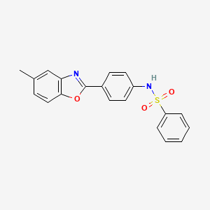 N-[4-(5-methyl-1,3-benzoxazol-2-yl)phenyl]benzenesulfonamide