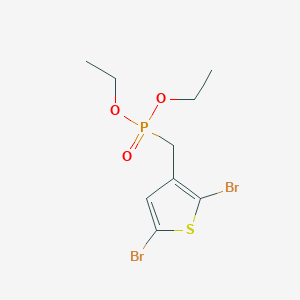 molecular formula C9H13Br2O3PS B12448515 Diethyl (2,5-dibromothiophen-3-yl)methylphosphonate CAS No. 30807-49-9