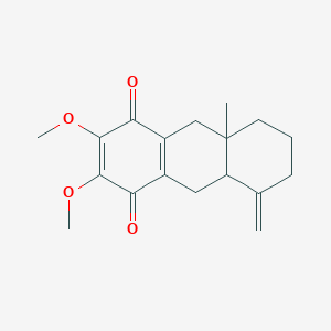 molecular formula C18H22O4 B1244885 2,3-Dimethoxy-10a-methyl-8-methylene-5,6,7,8a,9,10-hexahydroanthracene-1,4-dione 