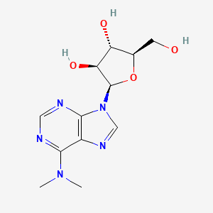 molecular formula C12H17N5O4 B1244886 (2R,3S,4S,5R)-2-(6-(Dimethylamino)-9H-purin-9-yl)-5-(hydroxymethyl)tetrahydrofuran-3,4-diol 