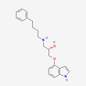 molecular formula C21H26N2O2 B1244888 (2S)-1-(1H-indol-4-yloxy)-3-(4-phenylbutylamino)propan-2-ol 