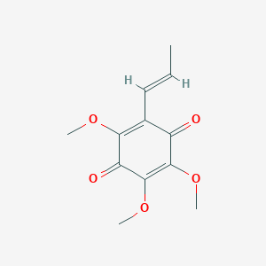 molecular formula C12H14O5 B1244896 2,3,5-Trimethoxy-6-(1-propenyl)-2,5-cyclohexadiene-1,4-dione 