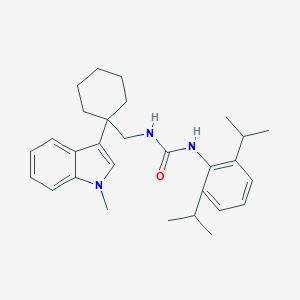 B124490 Urea, N-(2,6-bis(1-methylethyl)phenyl)-N'-((1-(1-methyl-1H-indol-3-yl)cyclohexyl)methyl)- CAS No. 145131-25-5