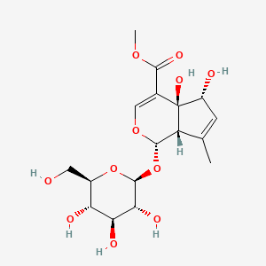 molecular formula C17H24O11 B1244911 5,9-表-7,8-二氢脱蓬苘苷 