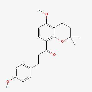 molecular formula C21H24O4 B1244924 脱氧二氢黄天使醇 H 