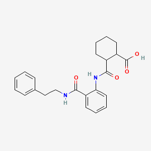 molecular formula C23H26N2O4 B1244932 2-[氧代-[2-[氧代-(2-苯乙氨基)甲基]苯胺基]甲基]-1-环己烷甲酸 