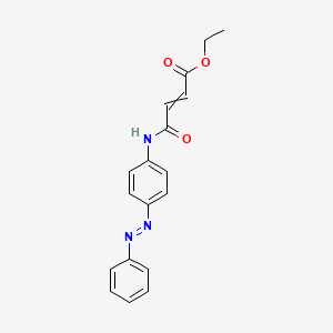 molecular formula C18H17N3O3 B12449563 2-Butenoic acid, 4-oxo-4-[[4-(2-phenyldiazenyl)phenyl]amino]-, ethyl ester CAS No. 316143-05-2