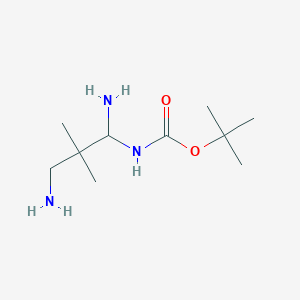 molecular formula C10H23N3O2 B12449594 tert-butyl N-(1,3-diamino-2,2-dimethylpropyl)carbamate 