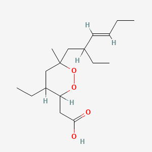 molecular formula C17H30O4 B1244960 Plakortic acid CAS No. 87803-10-9