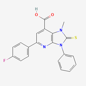 5-(4-Fluorophenyl)-2,3-dihydro-1-methyl-3-phenyl-2-thioxo-1H-imidazo-[4,5-b]-pyridine-7-carboxylic acid