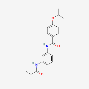 N-{3-[(2-methylpropanoyl)amino]phenyl}-4-(propan-2-yloxy)benzamide