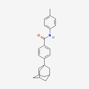 molecular formula C24H27NO B12449646 N-(4-methylphenyl)-4-(tricyclo[3.3.1.1~3,7~]dec-1-yl)benzamide 