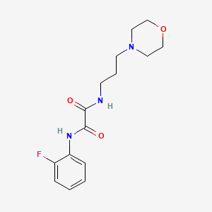 molecular formula C15H20FN3O3 B12449652 N-(2-fluorophenyl)-N'-[3-(morpholin-4-yl)propyl]ethanediamide 